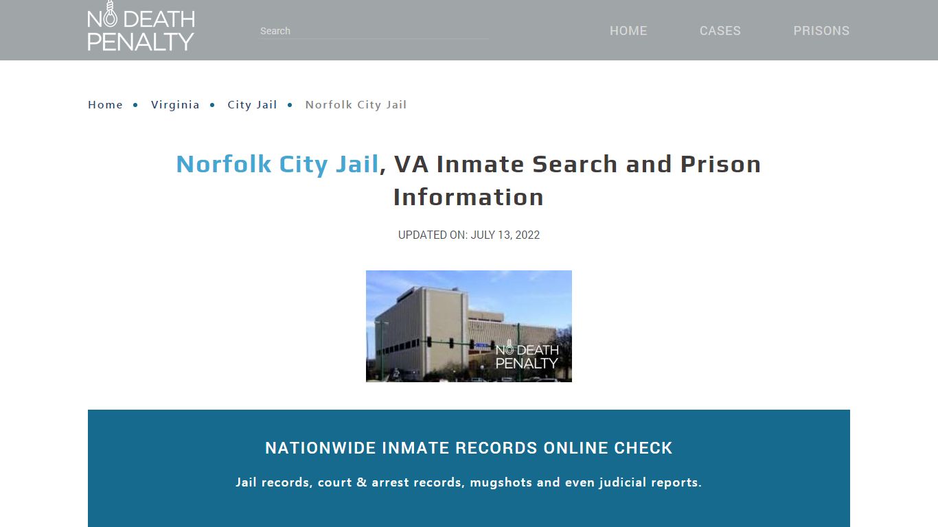 Norfolk City Jail, VA Inmate Search, Visitation, Phone no. & Mailing ...